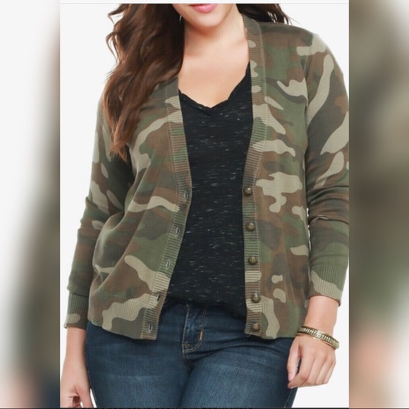 torrid Sweaters - Camo Camouflage Cardigan 2 18 20